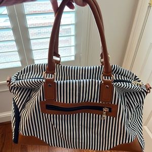 Nautical canvas weekender bag